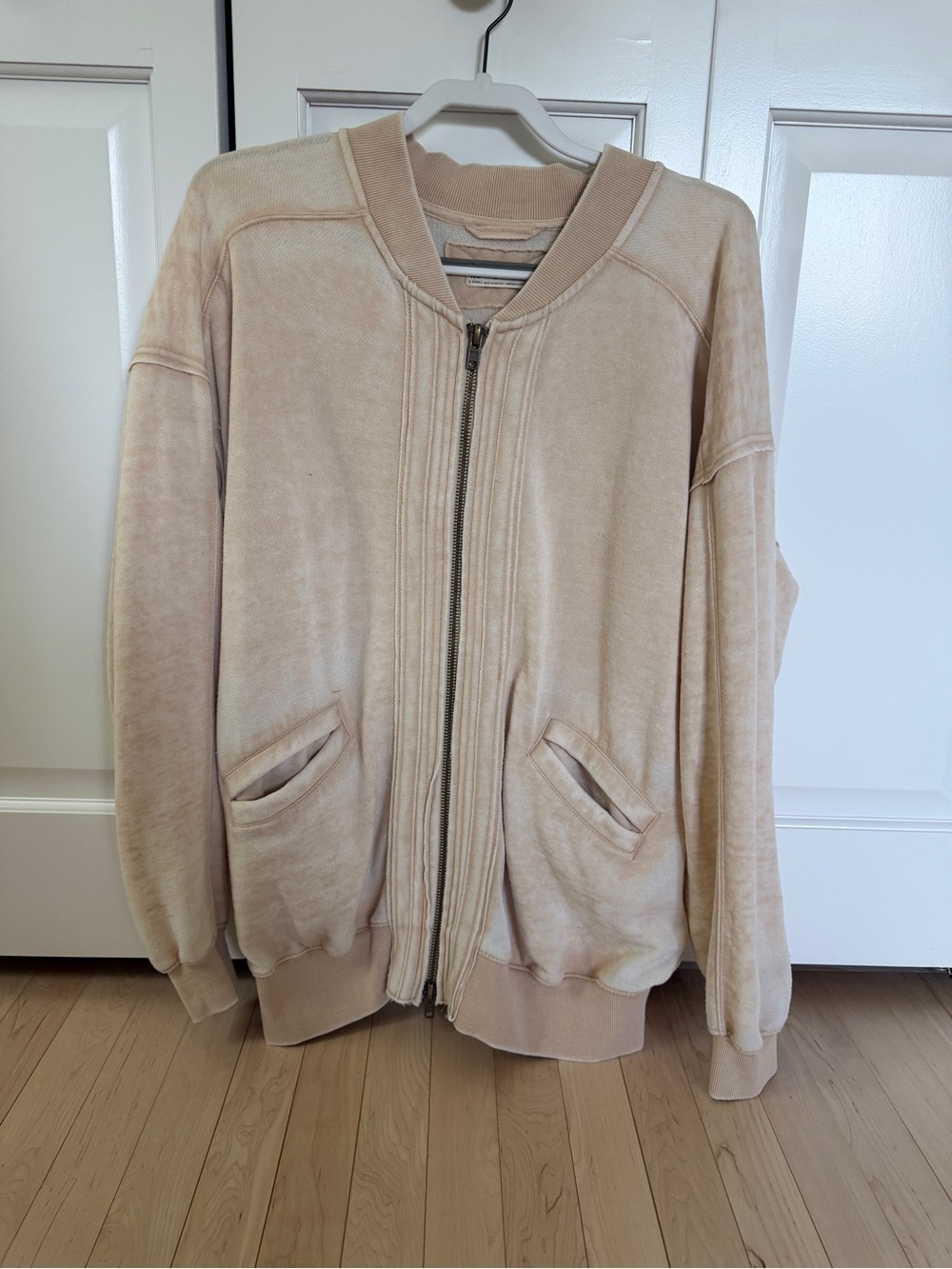 We The Free Zip Up Sweatshirt Jacket | Blush Pink | XS